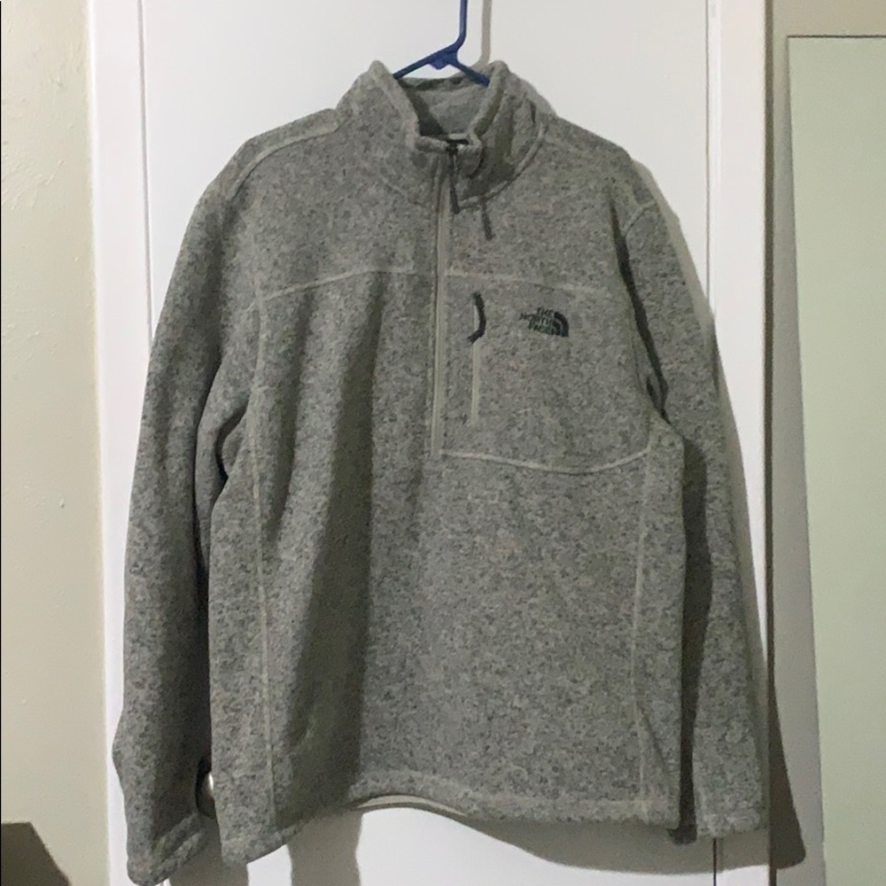 North face men’s 1/4 zip grey sz large
